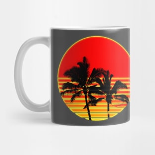 Retro Sun Classic Tee Palm Trees Mug